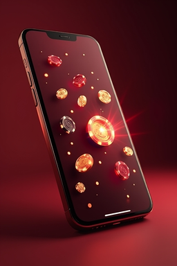 Móvil con la app de casino